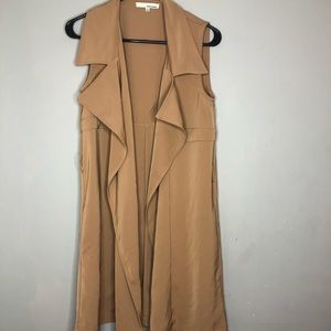 Tan Trench Coat Vest